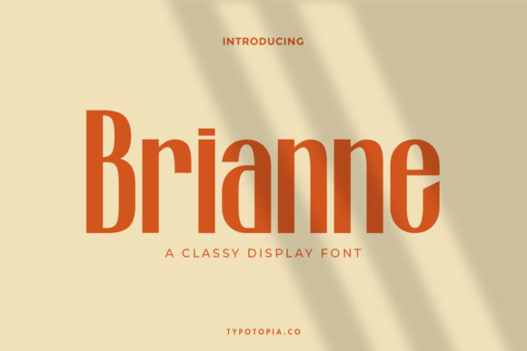 Brianne: A Bold Display Font for Timeless Design